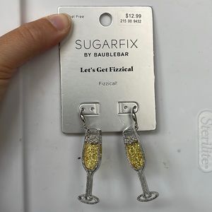NWT Sugarfix Baublebar Champagne Flute Earrings